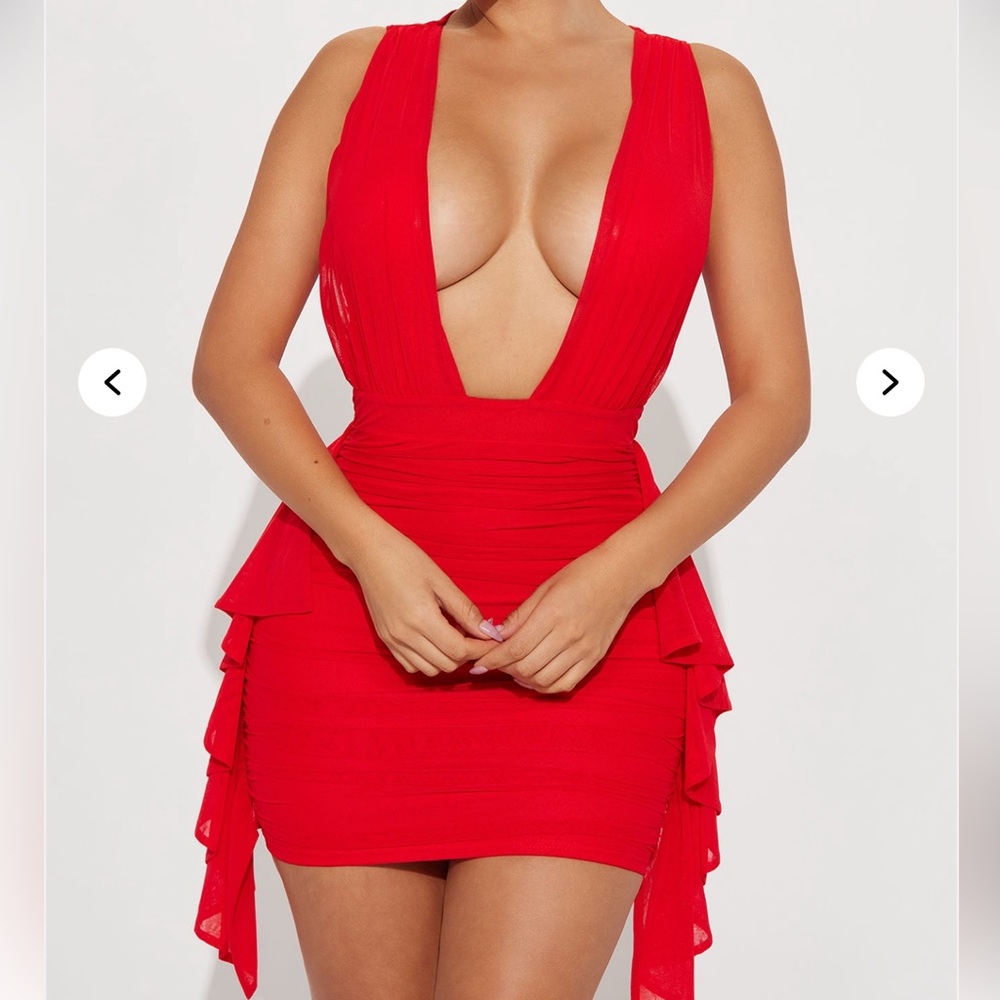 Fashion Nova Vibrant Red Dress